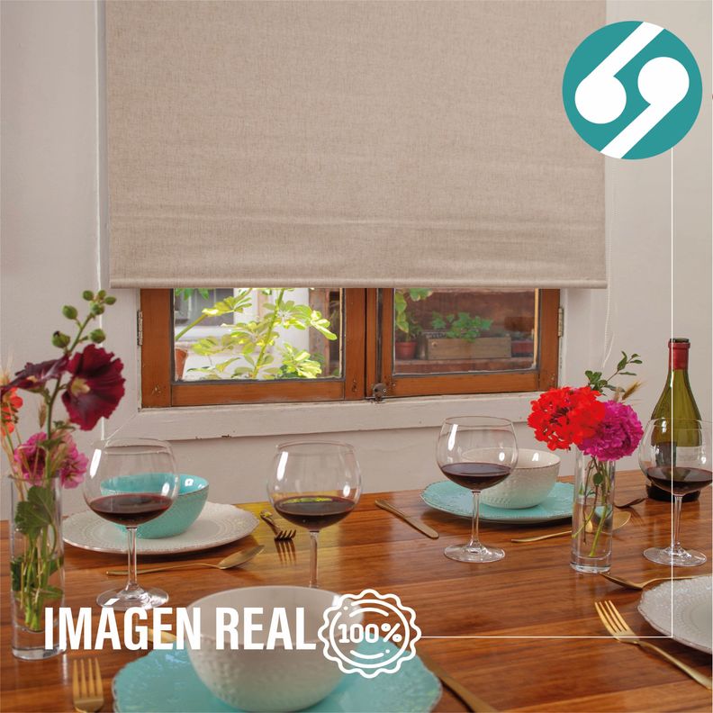 Cortina Roller Blackout Textura Lino 090 X 250 Cm-2