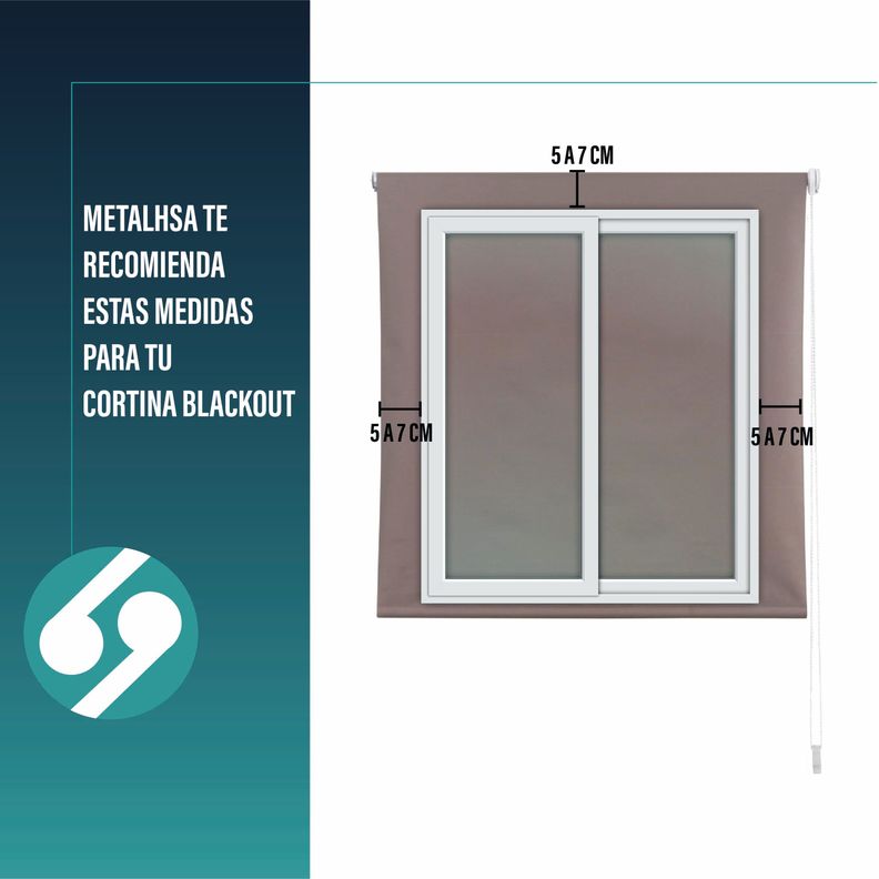 Cortina Roller Blackout Tostado 90 X 165 Cm-7