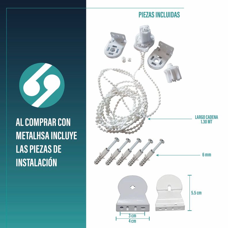 Cortina Roller Blackout Tostado 90 X 165 Cm-5