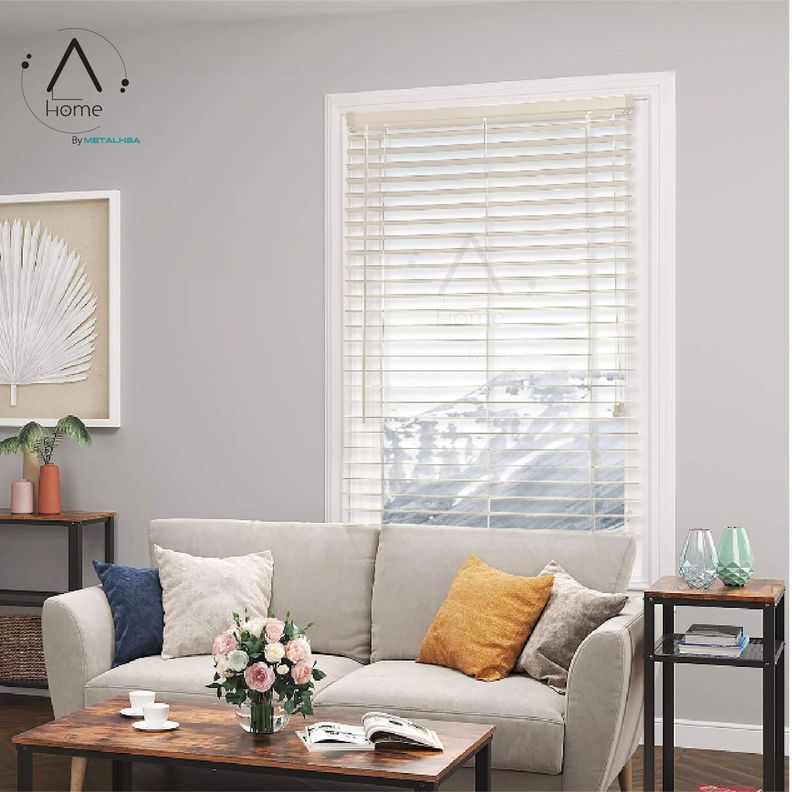 Persiana Veneciana Pvc 25MM 100X165 Cm Manual Marfil-4