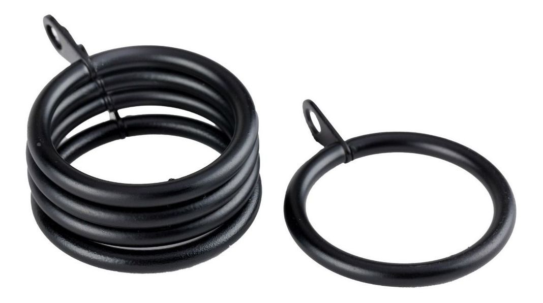 Pack 10 Unidades Argolla De Metal Negro Para Cortina 28 Mm-0