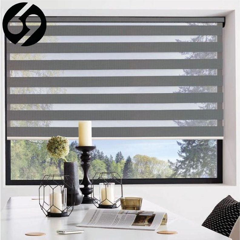 Roller Duo Zebra Día Y Noche Gris 90 X 250 Cm Premium-6