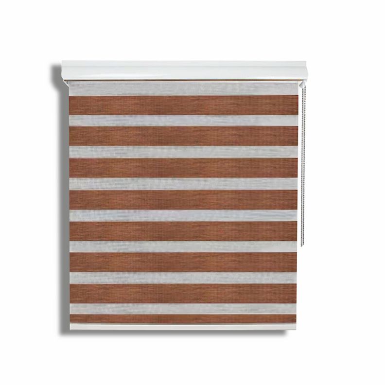 Roller Duo Zebra Día Y Noche Tabaco 90 X 250 Cm Premium-0