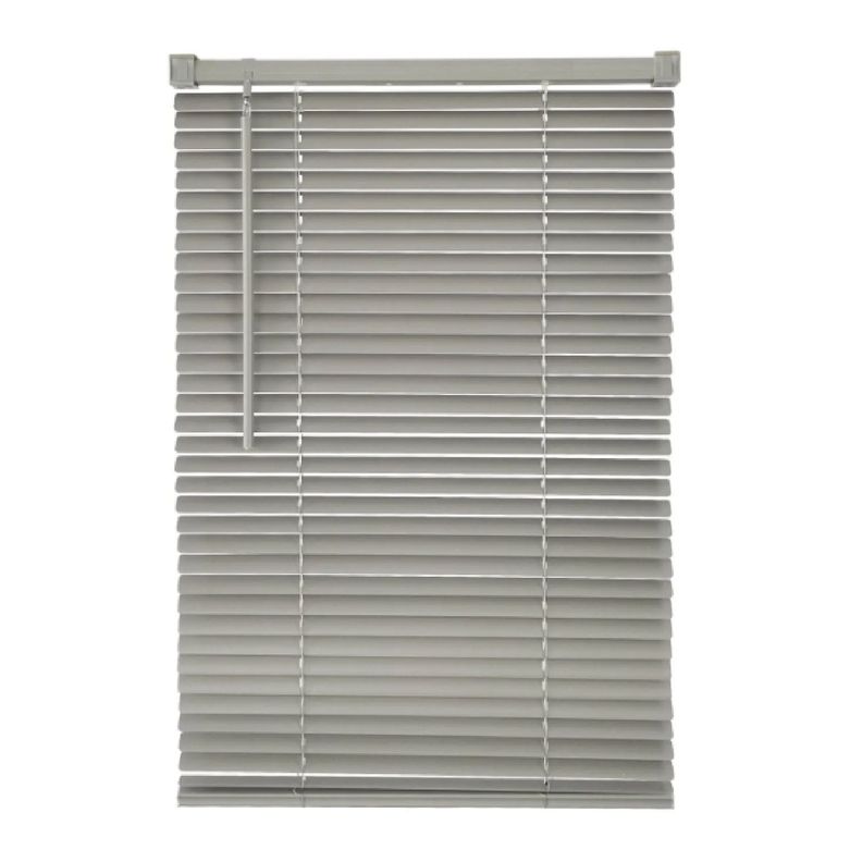 Persiana Veneciana Pvc 25MM 100X165 Cm Manual Gris Ceniza-0