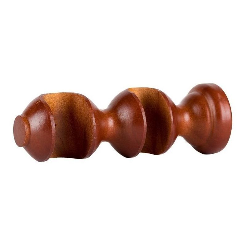 Pack 2 Unidades Soporte Doble De Madera Chocolate 19/28 Mm-1