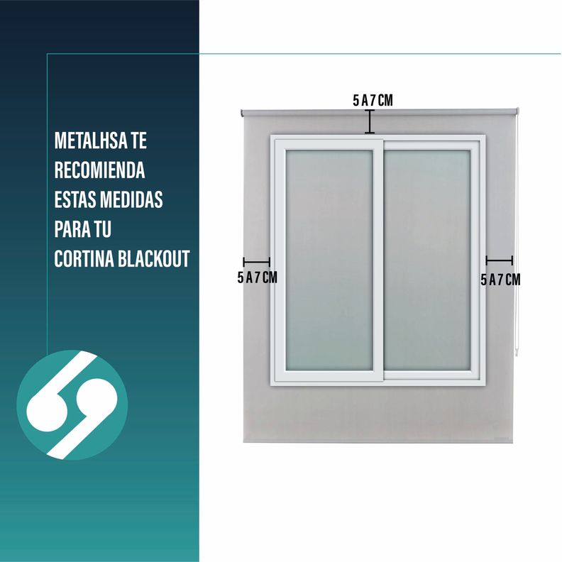 Cortina Roller Blackout Gris Claro 180 X 165 Cm-7