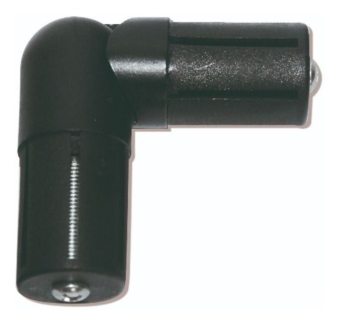 Codo Articulado Negro Para Barras De Cortina 28 Mm-0