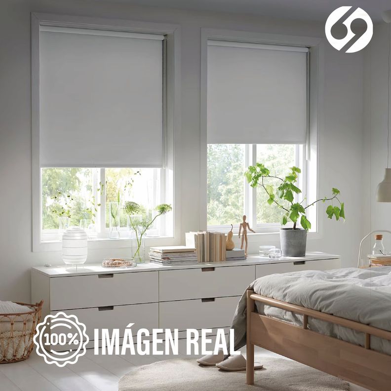 Cortina Roller Blackout Blanco 90 X 250 Cm-2