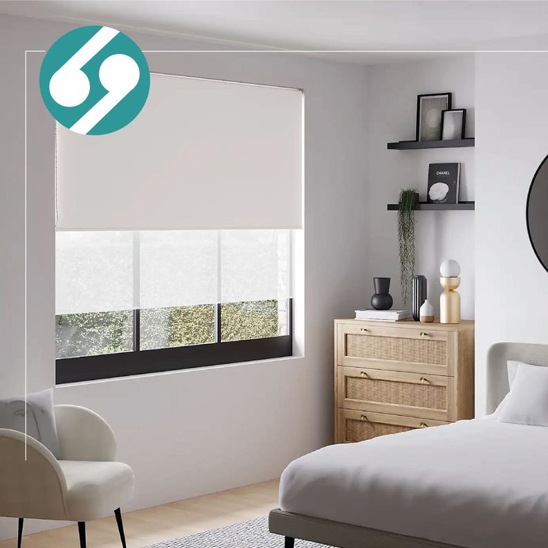 Cortina Roller Blackout Blanco 90 X 250 Cm-6
