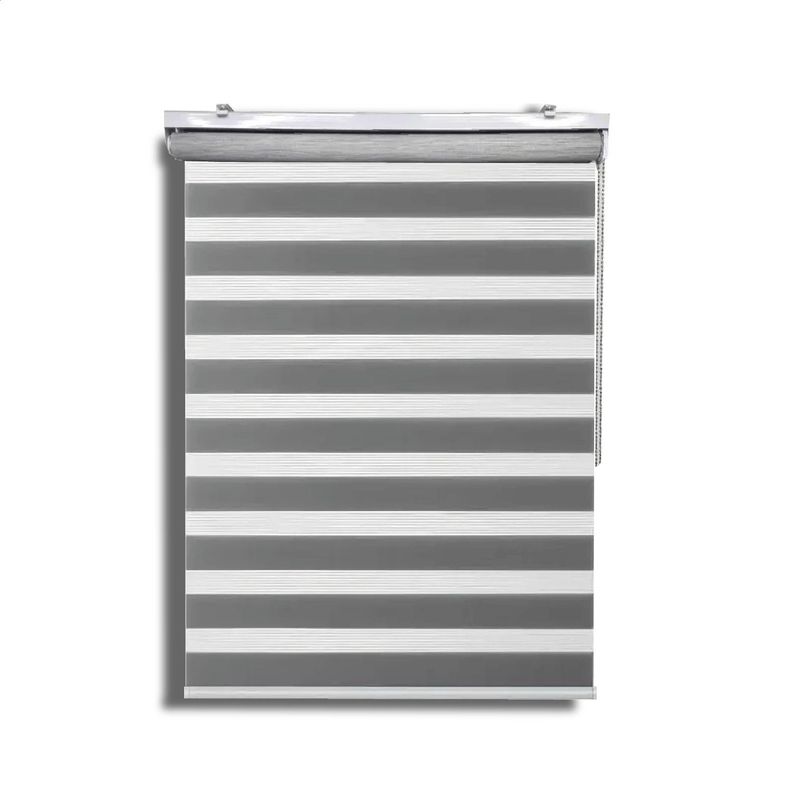 Roller Duo Zebra Día y Noche Gris 150 X 250 Cm Sin Cenefa-0