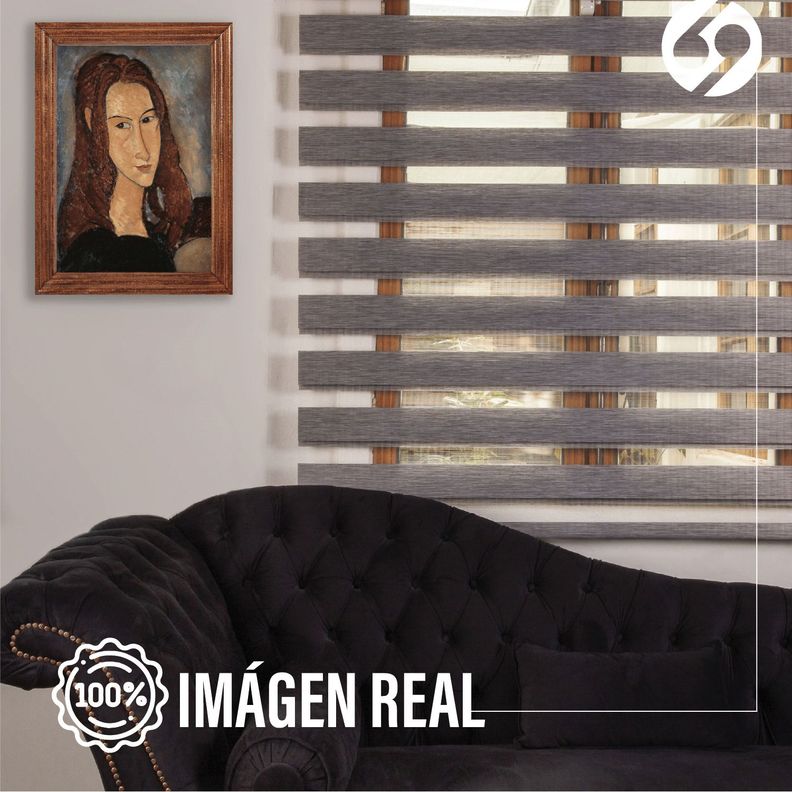 Roller Duo Zebra Día y Noche Gris 150 X 250 Cm Sin Cenefa-3