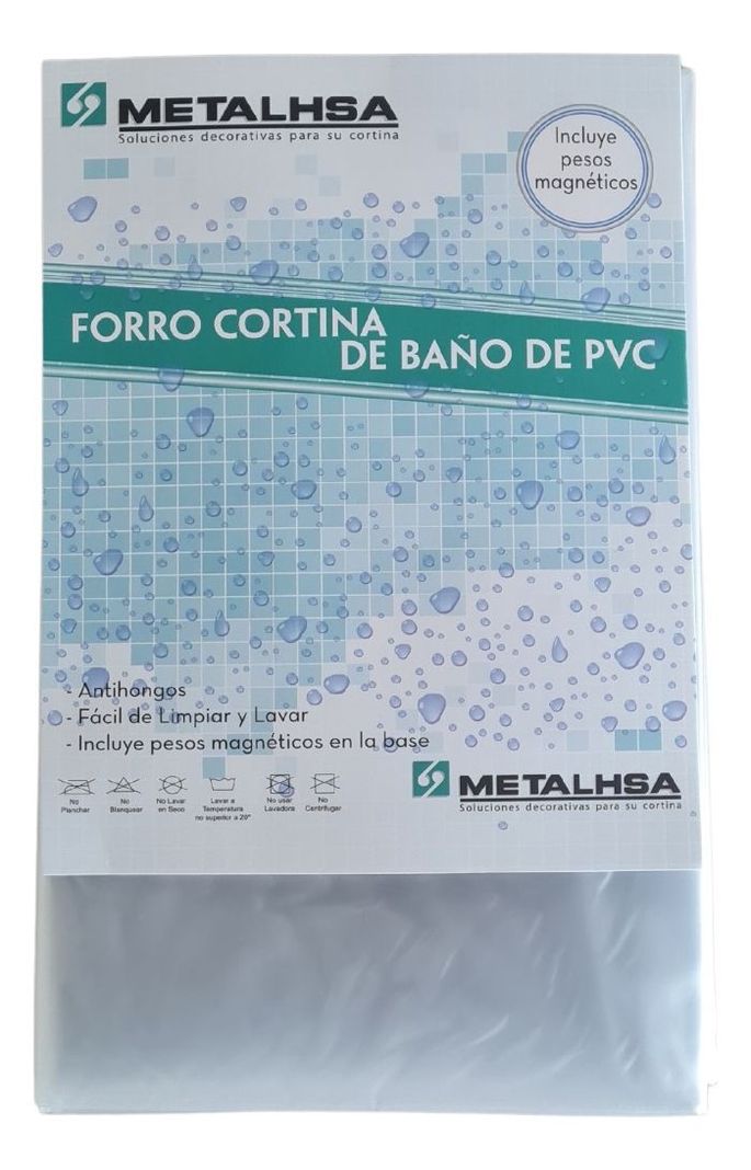 Forro Para Cortina De Baño Pvc 180 X 180 Cm-1