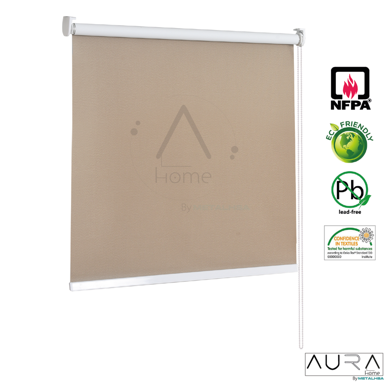 Cortina Roller Blackout Aura Capuccino 120X165 Cm-7