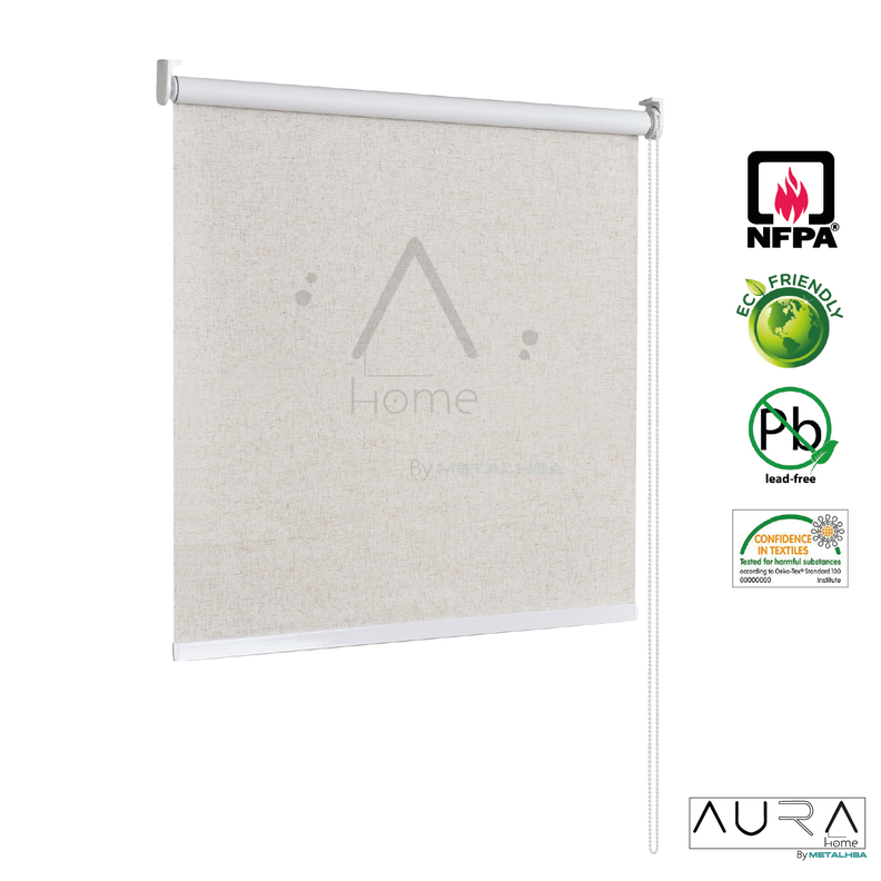 Cortina Roller Blackout Aura Textura Lino 090X165 Cm-7