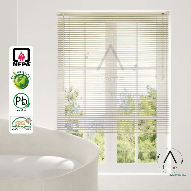 Persiana Veneciana Pvc 25MM 150X165 Cm Manual Marfil-1