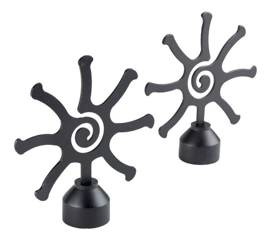 Pack 2 Unidades Terminal Sun De Metal Negro 28 Mm-0