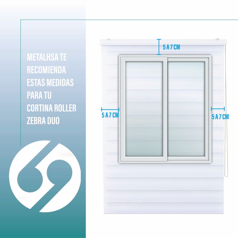 Roller Duo Zebra Día Y Noche Blanco 120 X 250 Cm Premium-2