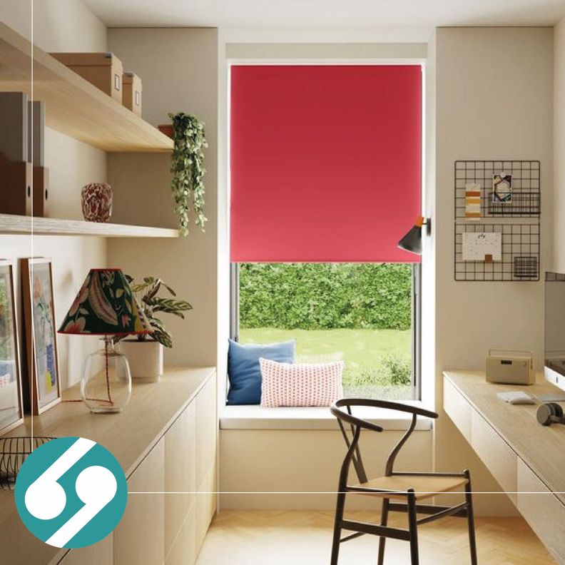 Cortina Roller Blackout Rojo 150 X 165 Cm-5