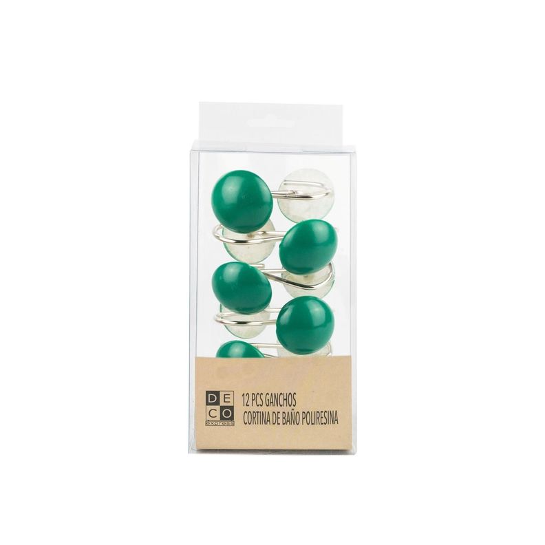 Set Ganchos Poliresina Verde-0