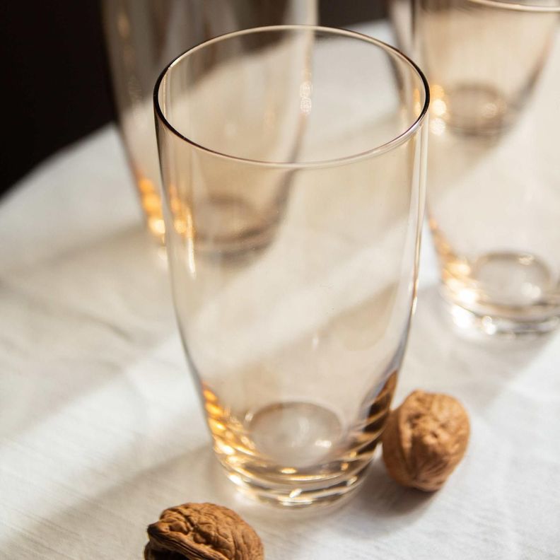Set 6 Vasos Gota alto ambar-3