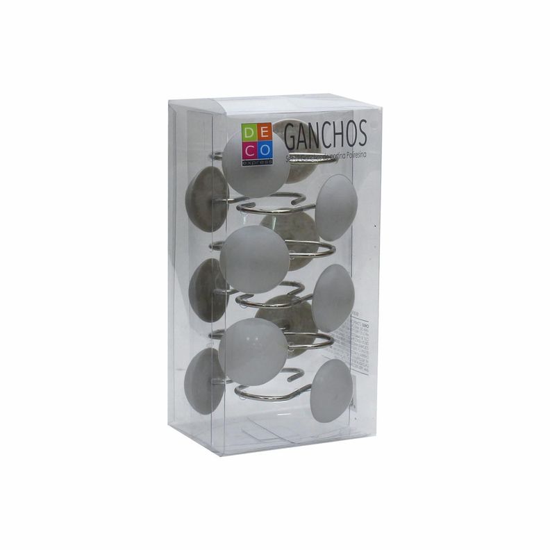 Set Ganchos Poliresina Gris-0