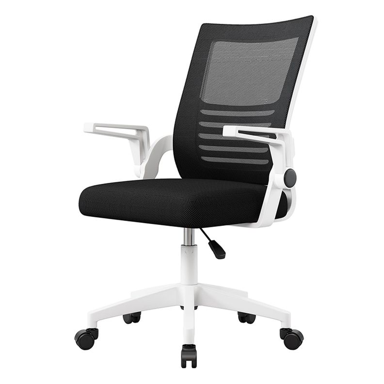Silla Escritorio Emilia Oficina Ergonomica Acolchada Blanca Blanco