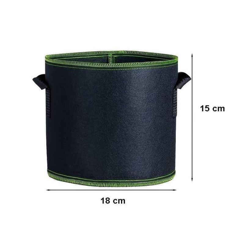 Macetero de tela geotextil 18 cm 4 Litros-1