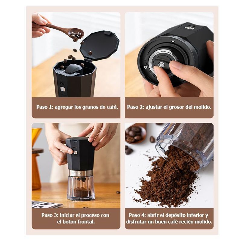 Molinillo Moledor De Café Recargable Usb C-3