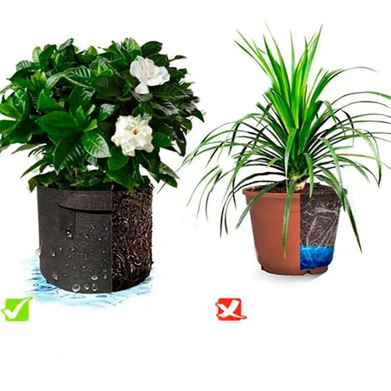 Pack de 5 maceteros de tela geotextil 30 cm 18 Litros-4