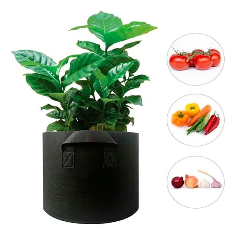 Pack de 5 maceteros de tela geotextil 30 cm 18 Litros-3