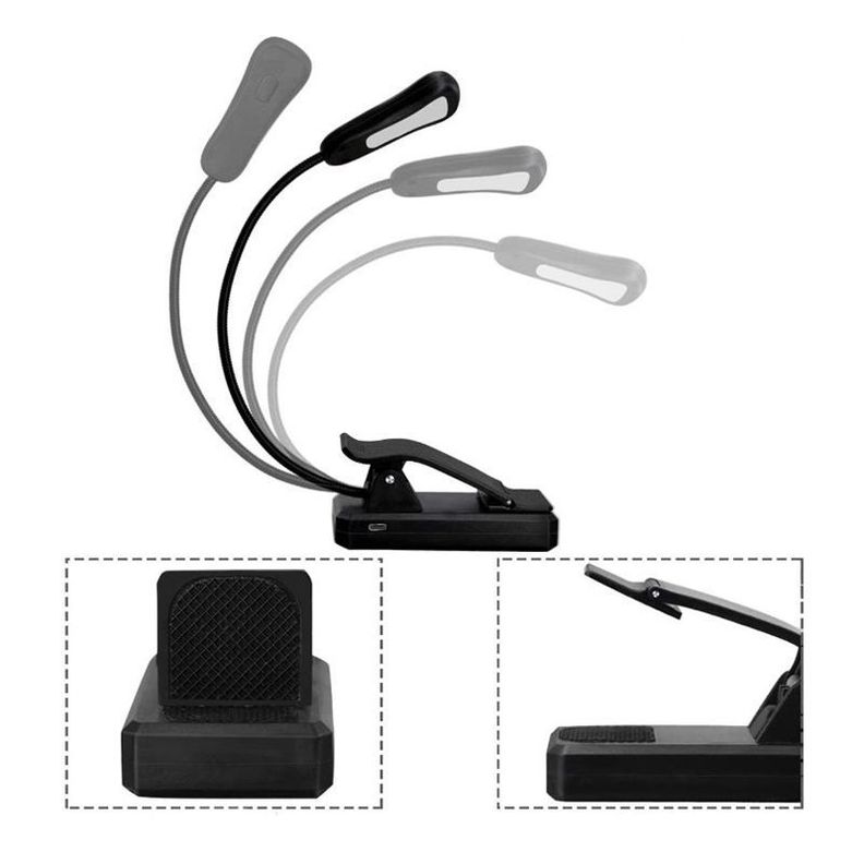 Lámpara De Escritorio Portátil Tipo Clip Carga Usb-3