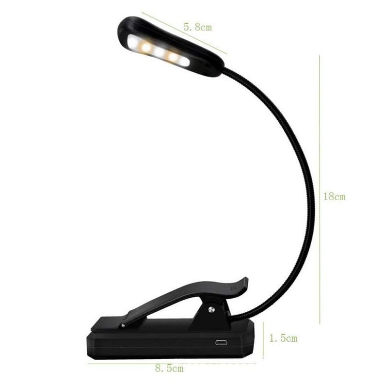 Lámpara De Escritorio Portátil Tipo Clip Carga Usb-1