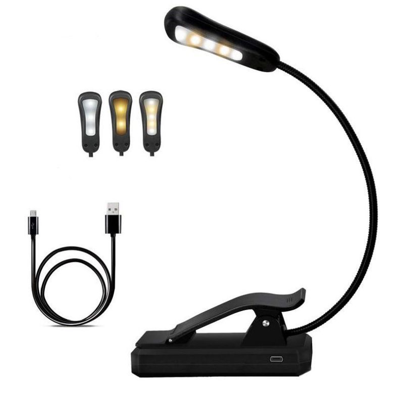 Lámpara De Escritorio Portátil Tipo Clip Carga Usb-0