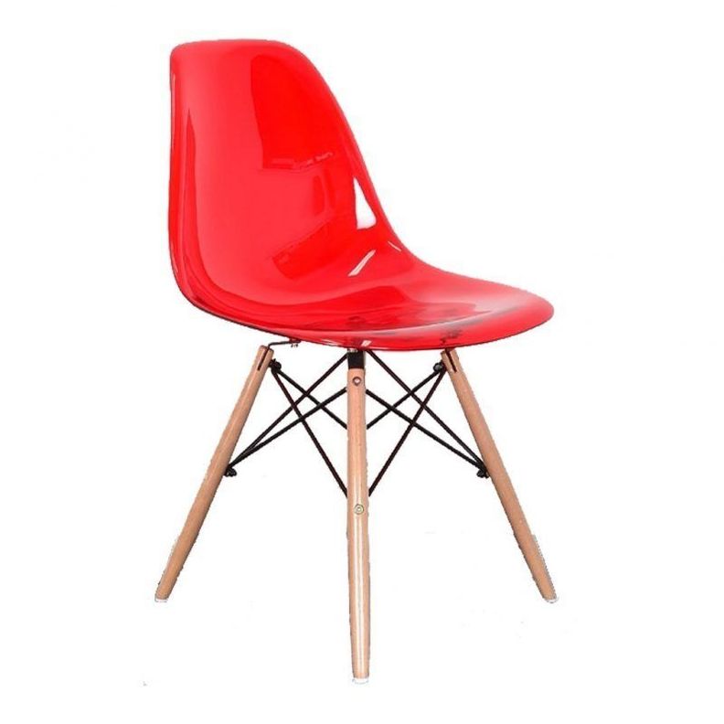 Silla Eames Transparente Roja