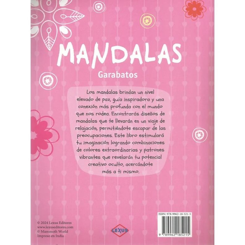 Mandalas Garabatos libro para colorear Mammothworld Lexus Editores-1