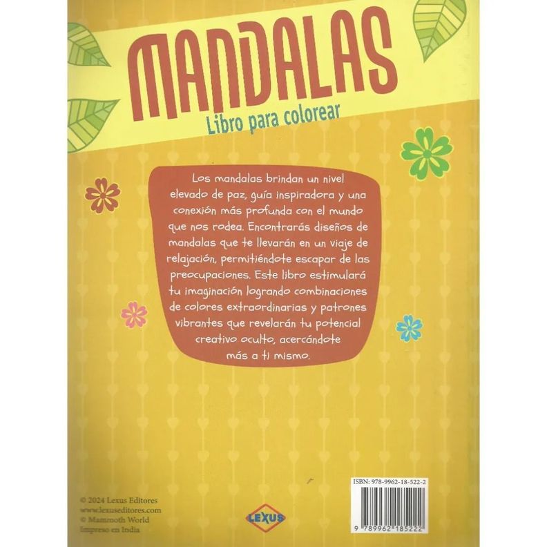 Mandalas libro para colorear Mammothworld Lexus Editores-1