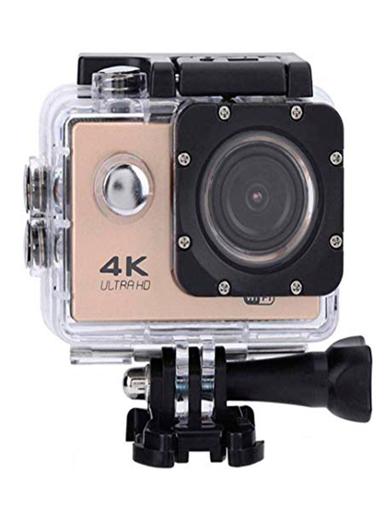 Camara deportiva sumergible 4K dorado-0