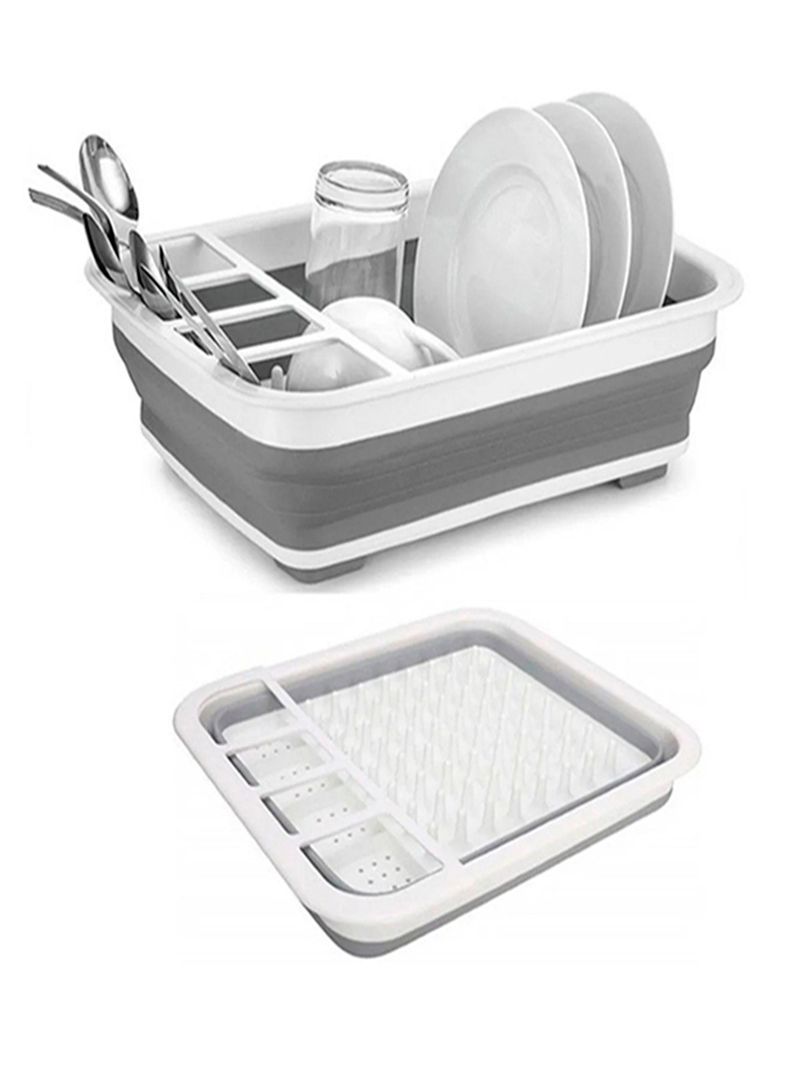 set basurero portatil + secaplatos escurridor -2
