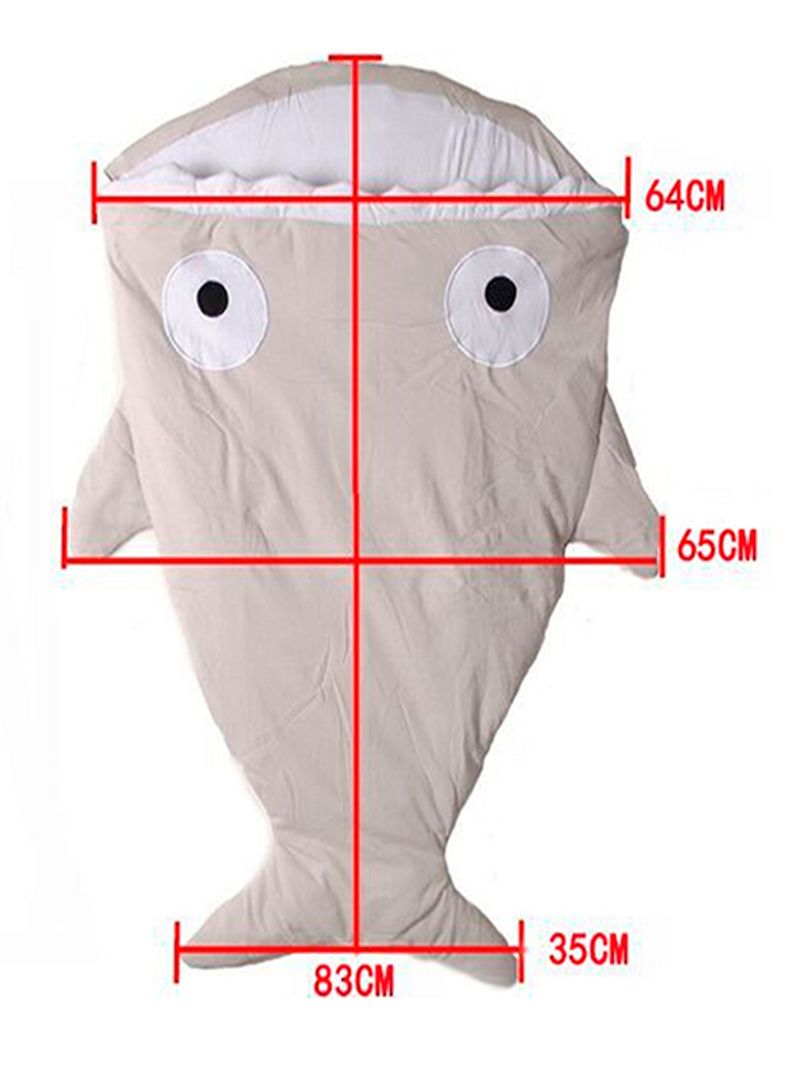 Manta tipo saco de dormir colita de tiburon rojo-1
