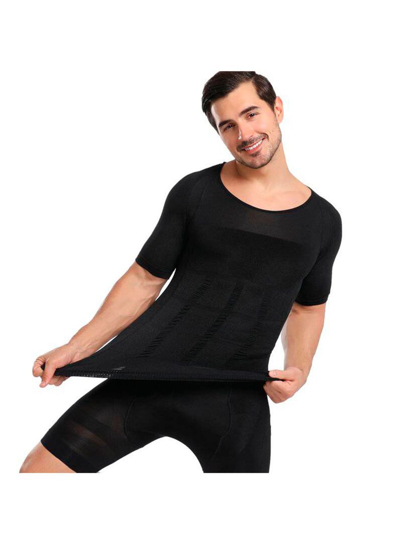 polera moldeadora negro manga corta XL-1