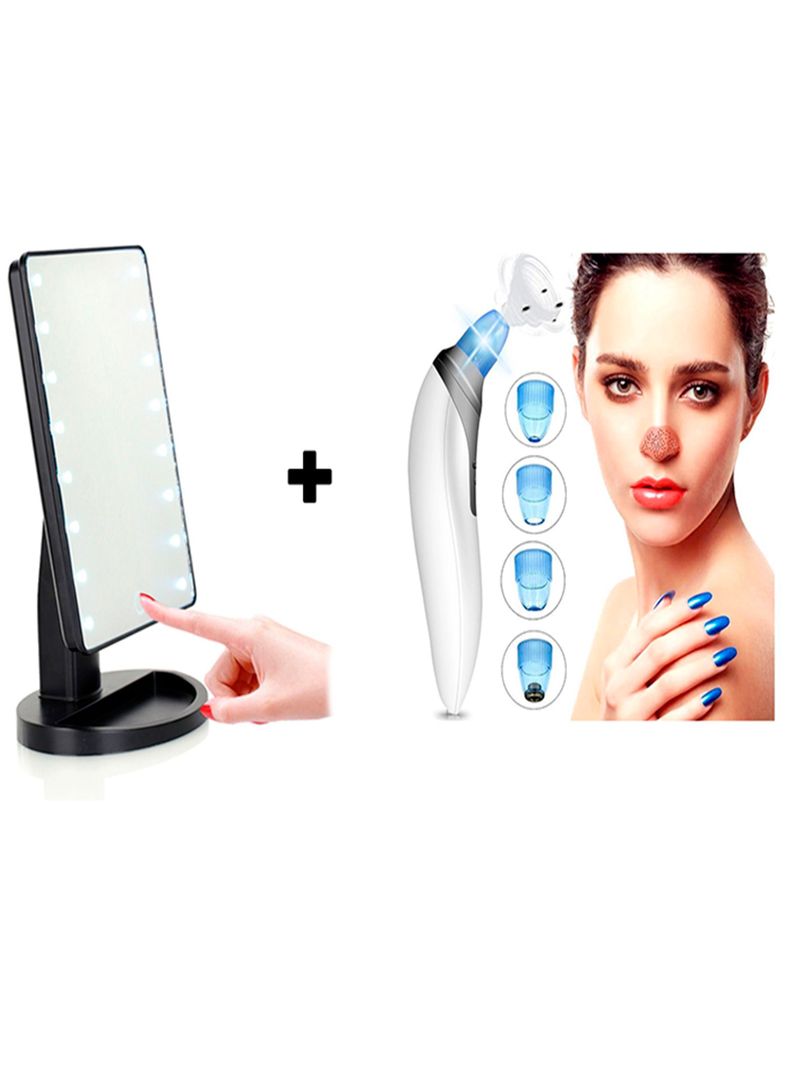 Espejo led cuadrado + extractor puntos negros-1