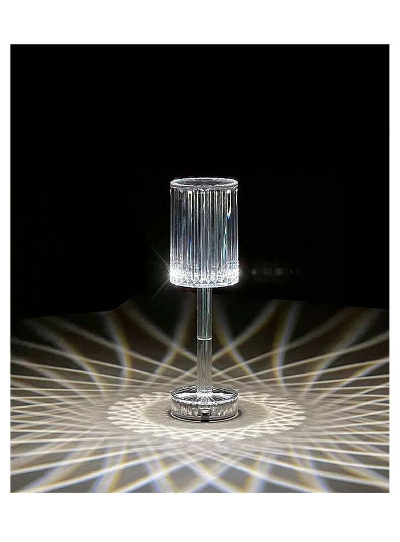 lampara velador cristal led control colores usb -1