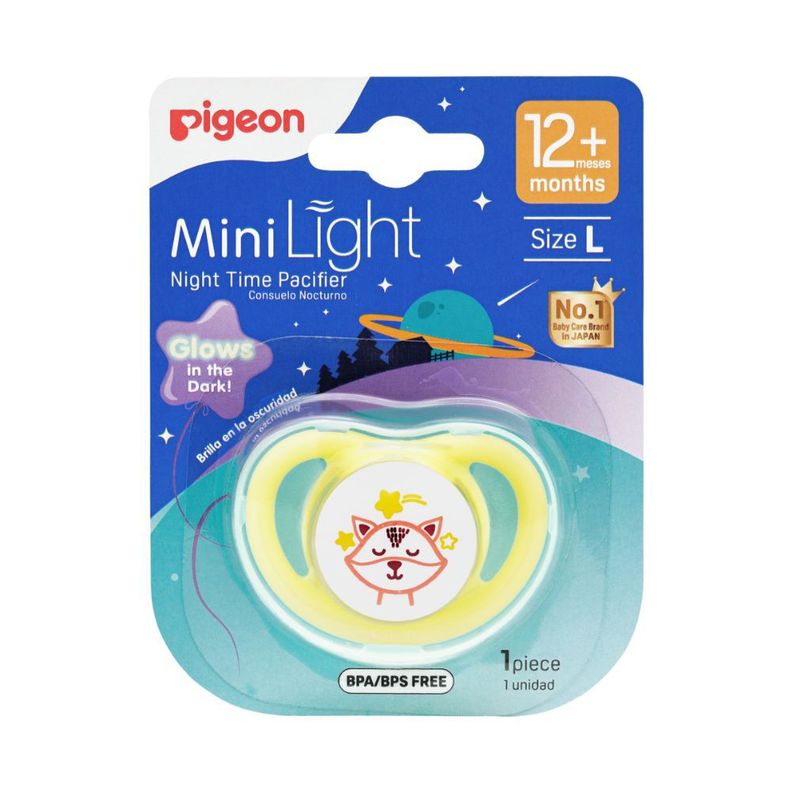 Chupete Nocturno Mini Light "Talla L" (1pc) Pigeon Amarillo