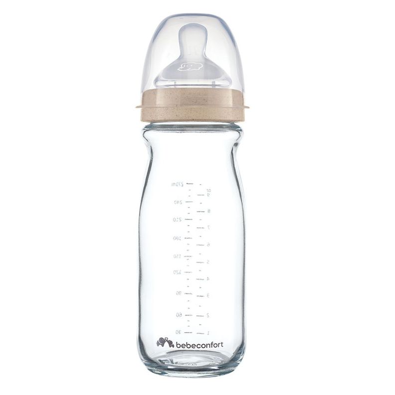 Mamadera Physio Aircare Vidrio 270ml Bebe Confort Beige