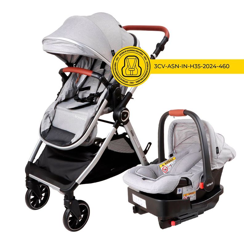 Coches Travel System Romanzo X1-D Gris Infanti-1