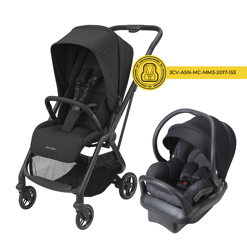 Coche Travel System Leona Essential Black Maxi Cosi-1