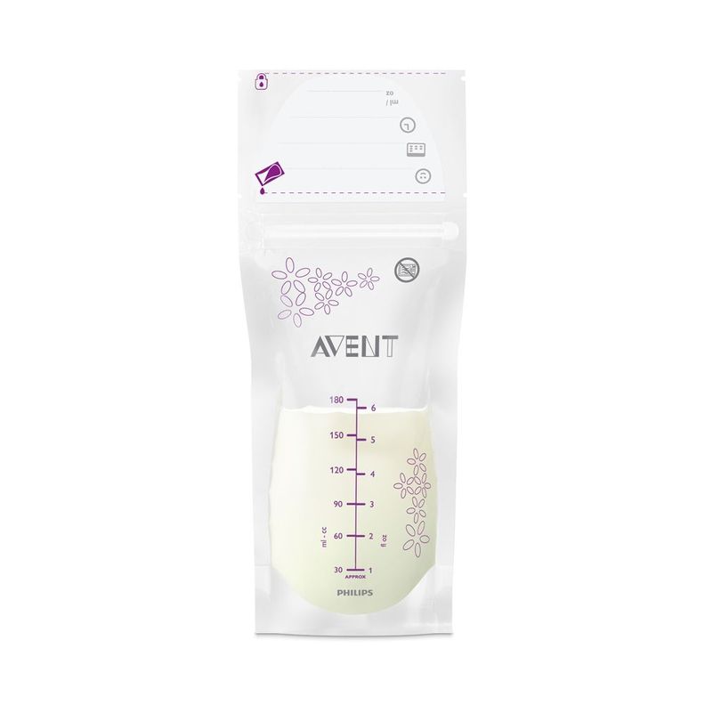 Bolsas Para Almacenar Leche 180ml Philips Avent Blanco