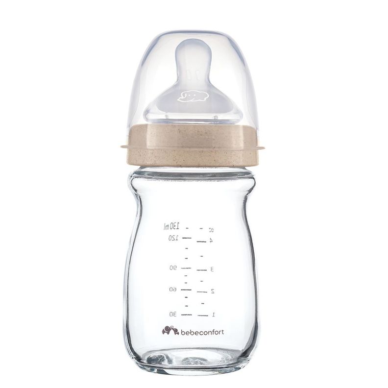 Mamadera Physio Aircare Vidrio 130ml Bebe Confort Beige
