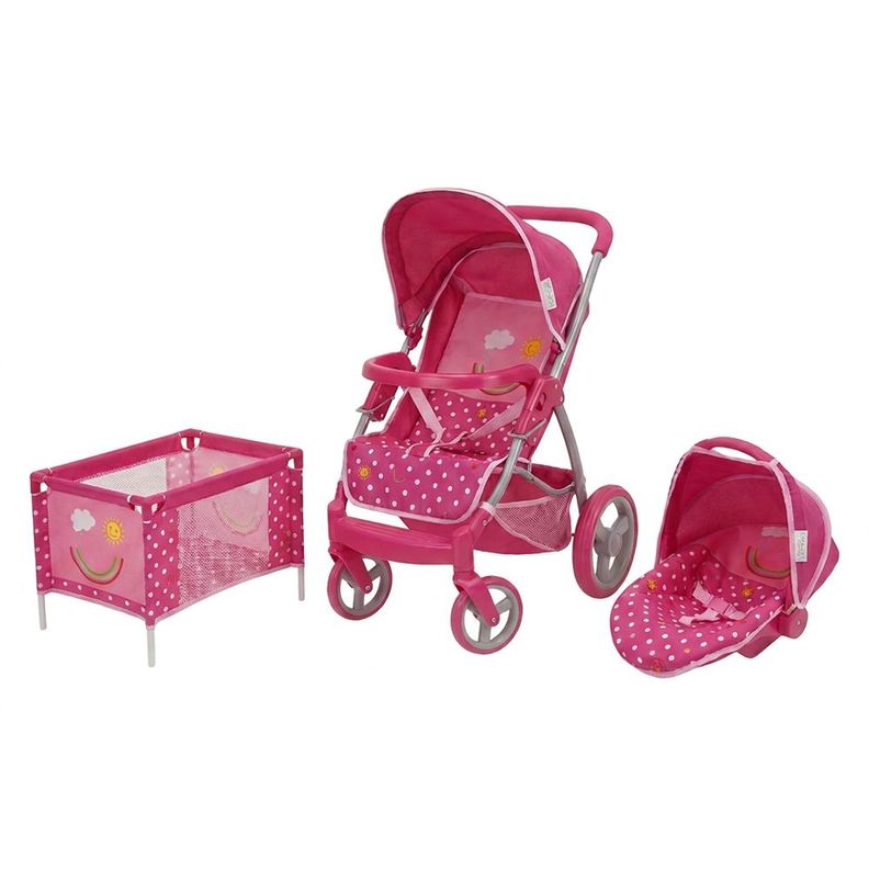 Set De Coche De Munecas 3 En 1 Infanti Rosado