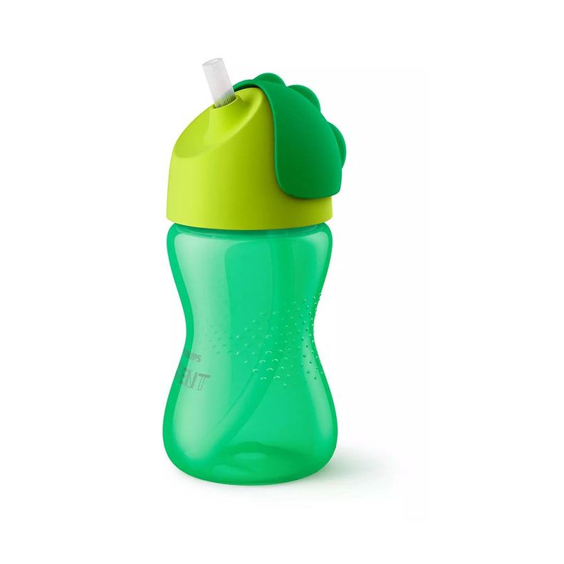 Vaso Con Bombilla Flexible De 300 Ml/7 Oz Dino Nino Avent Verde